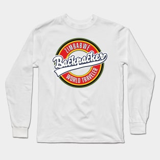 Zimbabwe backpacker world traveler Long Sleeve T-Shirt